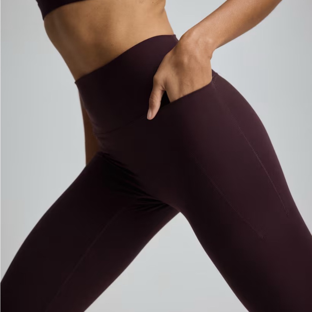 H&M Move Dark Burgundy High-Waisted Leggings Sz M $44.99